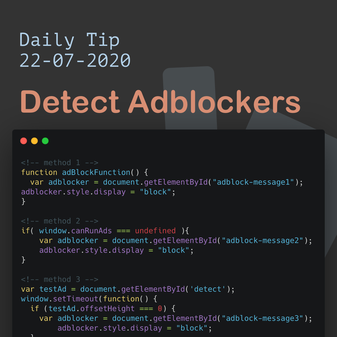 Detect Adblockers